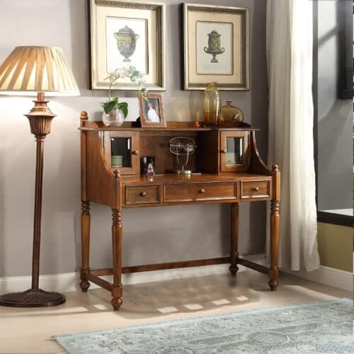 American style solid wood dresser bedroom small family European style multi-functional flip dresser desk integrated m0521