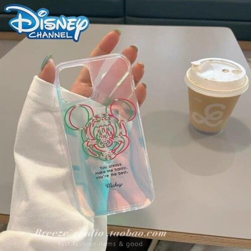 New Disney Mickey Laser Soft Phone Case for iPhone 12 Pro Max 11 X XR XS Max 7 8 Plus SE 2020 Back Cover Silicone TPU Shell