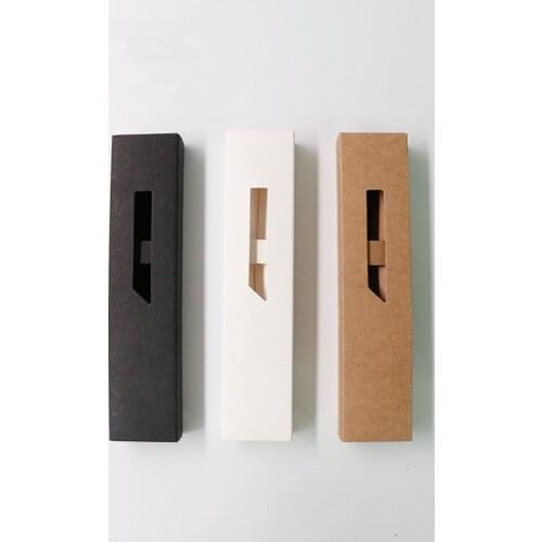 500pcs New DIY 3 colour Clear Window Cosmetic Gift singal package dispaly paper Box Pen Box NO217