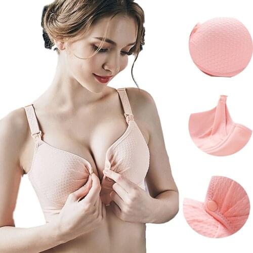 New Maternity Nursing Bra Breastfeeding Pregnancy Wire Free Nurse Bras Breast Feeding Push Up Pregnant Underwear Plus Size Women