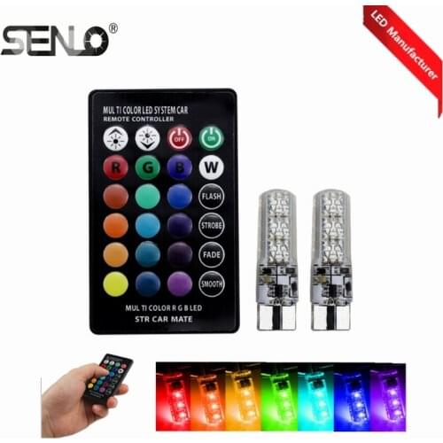 New RGB Colorful Changing t10 w5w LED Canbus Error Free wy5w 2825 2880sw 168 194 192 501 5w5 501 LED Car Auto Lights