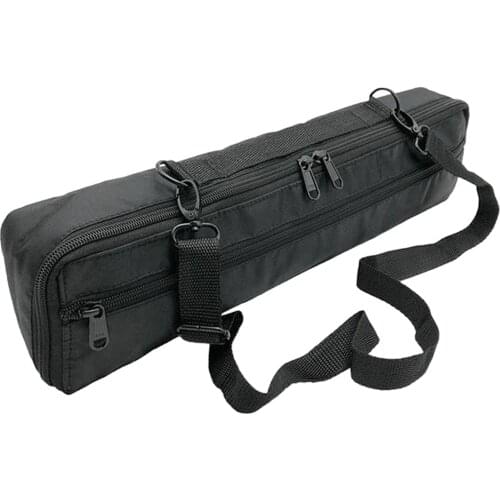 Portable 16 Holes Flute Case Cover Storage Bag Black Canvas Accessories