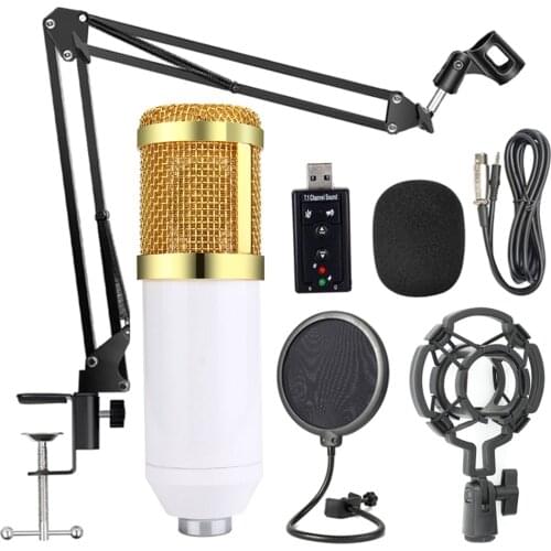 BM800 Professional Suspension Microphone Kit Studio Live Stream Broadcasting Recording Condenser Microphone Set microphone kit