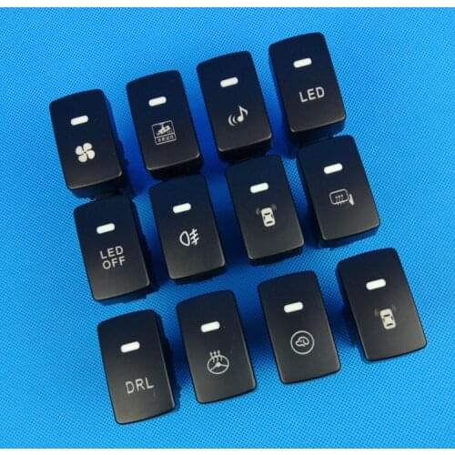 Fog lamp Music Radar LED recorder fan power supply rear view mirror door switch button with wire for Honda CRV 2007-2016