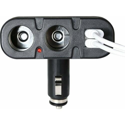 12V 24V 1A Splitter Charger Adapter Car Truck Double USB Charger Cigarette Lighter RV Camper Accessories For Ipad Phone Boat