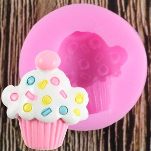 3D Cake Ice Cream Silicone Mold Cupcake Fondant Molds Cake Decorating Tools Chocolate Candy Mould Polymer Clay Baking Moulds