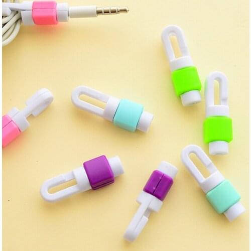 Silicone Digital Cable Protector Cord Protecotor Protective sleeves USB cable winder cover for iphone Samsung Headphone Cord