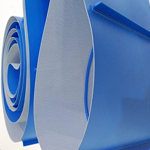 Blue PU color conveyor belt with baffle for Food Cleaning Belt