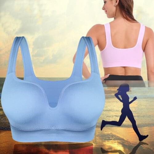 Sports Bra Shockproof Gathered Anti-Lowering Full Cup Vest Type No Steel Ring Run Yoga Fitness Underwear Ladies