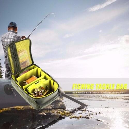 Polyester Fishing Tackle Bag Multipurpose Portable Line Reel Lure Hook Storage Pack Necessary Outdoor Gadgets 250x170x100mm