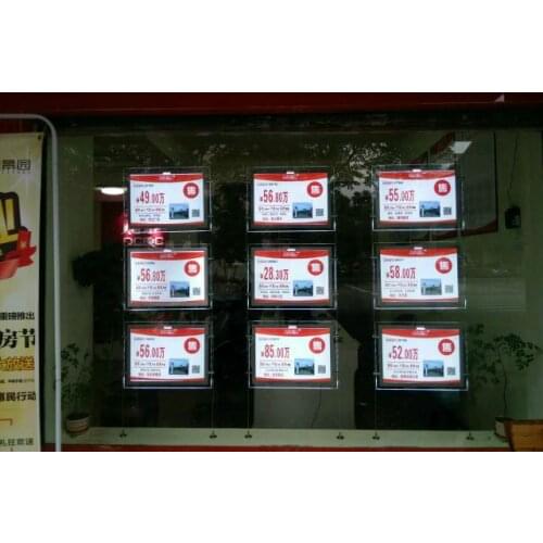 Ultra Thin A4 Double Sided LED Edge-lit Acrylic Panels Real Estate Agent LED Window Display Light Box Landscape Hanging