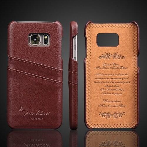 Genuine Leather Back Cover Case for Samsung Galaxy S7 Ultrathin Fundas Classic Coque with Gift Screen Protector for Galaxy S7