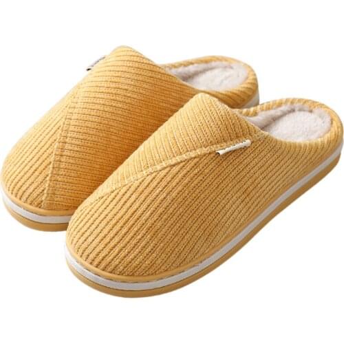Winter Bedroom Slippers Women Fashion Plush Indoor Shoes Solid Warm Home Slippers Men Comfortable Slides for Cold Weather