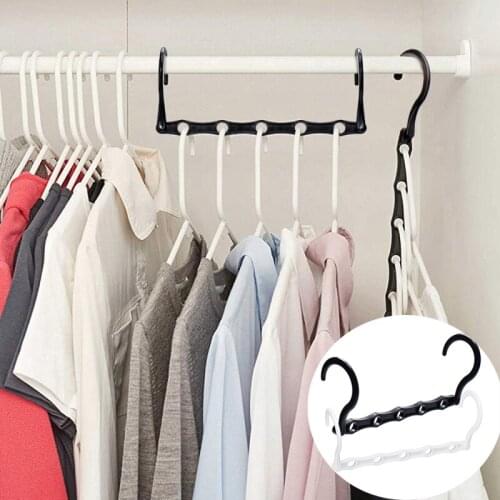 1/5pcs Clothes Hanger Organizer Space Saving Hanger Multi-function Folding Magic Hangers Drying Racks Scarf Clothes Storage
