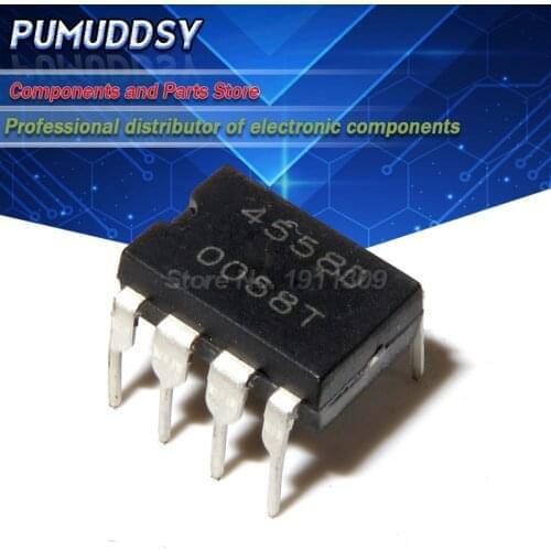 100PCS NJM4558D JRC4558 4558 4558D op-amp DIP-8 IC