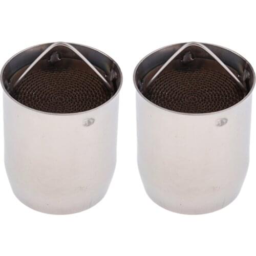 2xSilver 60mm Motor Bikes Exhaust DB Killer Silencer Muffler Baffle Parts