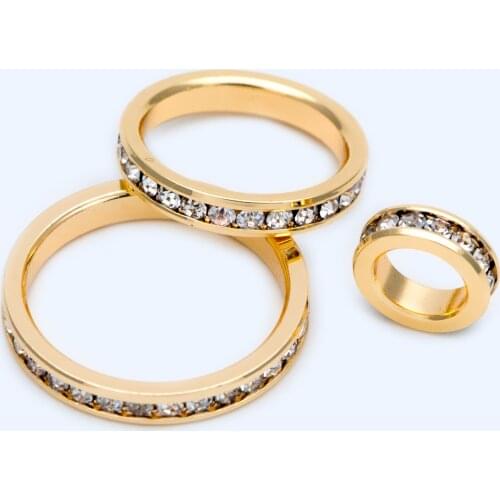 4pcs Gold Ring Charms 18/20mm, Real Gold plated CZ Paved Round Loops, Geometric Hoop Circle Connector Pendants (GB-1254)