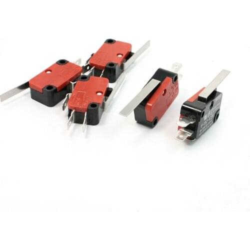 5 Pcs V-152-1C25 SPDT 1 NO 1 NC Short Straight Hinge Lever Arm Limit Micro Switch
