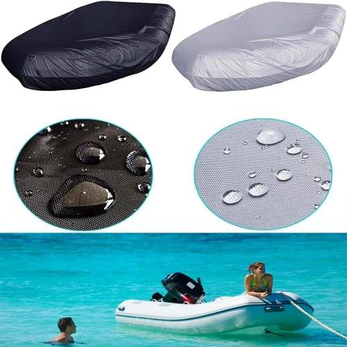 7 Sizes Kayak Duty Waterproof Polyester Oxford Rubber Boat Cover Inflatable Boat Dinghy Cover Waterproof UV Sun Dust Protection