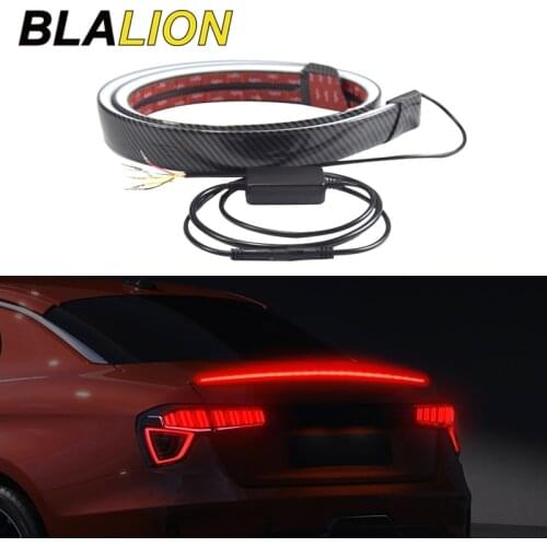 Car LED Brake Lights Dynamic Turn Signal Lamp Flexible Colorful DRL Waterproof 12V Universal Spoilers Car Rear Tail Brake Lights