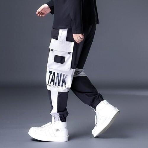 Plus 7XL 6XL XXXXXL Hip Hop Boy Elastic Waist Design Harem Pant Men Streetwear Punk Casual Trousers Jogger Male Dancing ins Pant