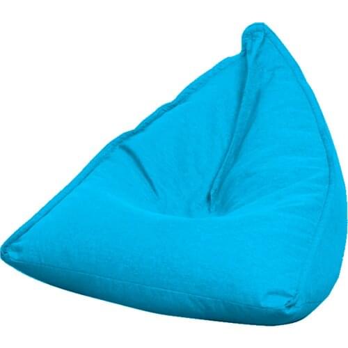 Lazy Sofa Cover with Bright Color, Linen Fabric Unfilled Bean Bag Recliner Puff Furniture Accessory