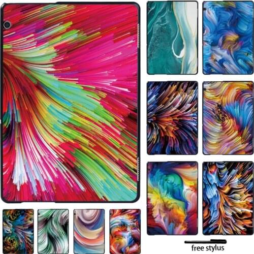 Tablet Case for Huawei MediaPad T5 10 10.1 Inch/T3 8.0 Inch/MediaPad T3 10 9.6 Inch Watercolor Print Pattern Protective Shell