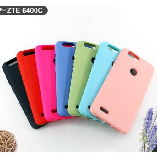 For ZTE 6400C 6inch Phone Case Liquid Silicone Protective Cover Solid Color Frosted Soft TPU Cases