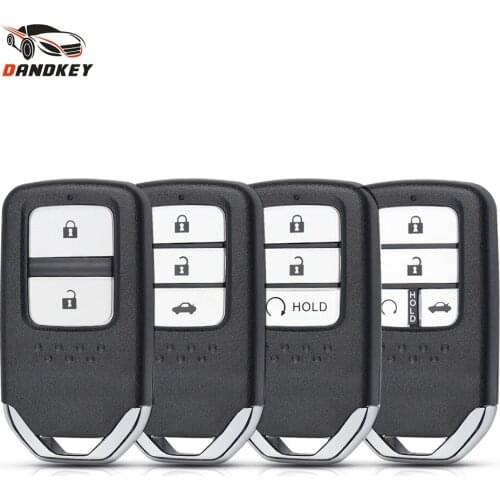 Dandkey Smart Car Remote 2/3/4 Buttons Key Shell Fob Insert Key Case For Honda Fit Odessey City Jazz XRV Venzel HRV CRV Accord