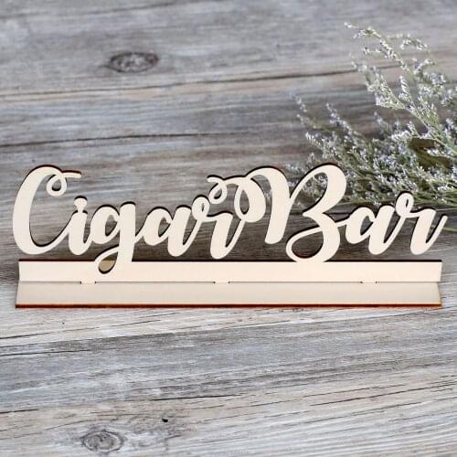 Cigar Bar Wood Sign || wedding signage cigar case cigar holder cigar bar wood engrave wedding cigar bar sign baby shower party