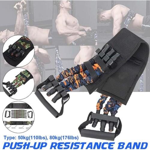 Push Up Resistance Bands Bench Press Removable Chest Muscle Builder Arm Expander Home Workouts Gym Fitness Training Equipment