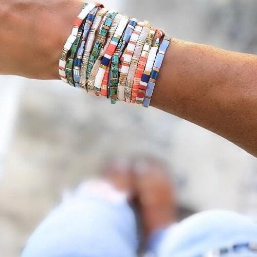 Go2boho Boho Miyuki Bracelet For Women Jewellery Gift Tila Bracelets Girl Glass Beads Pulseras Femme 2021 Summer Beach Jewelry