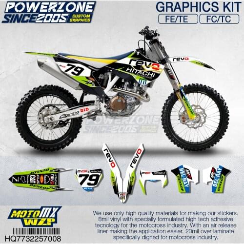 Customized Team Graphics Backgrounds Decals Custom Stickers Kit For Husqvarna 2016-18 TC FC TX FX FS 2017-19 TE FE 125-450c 708
