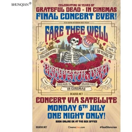 Grateful Dead Poster Silk Fabric Print Poster Print Cloth Fabric Wall Poster Custom Satin Poster 40X60cm,50X75cm,60X90cm