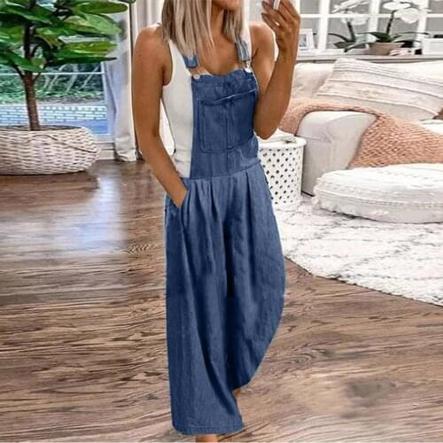 Jumpsuit Women Fashion Denim Bib Pants Sexy Long Rompers Bib Pants Jumpsuits Summer Woman Outfit Womens Женские Джинсы 2021