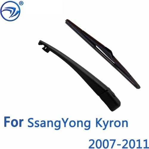 Wiper 12" Rear Wiper Blade & Arm Set Kit For SsangYong Kyron 2007 2008 2009 2010 -2011 Windshield Windscreen Rear Window
