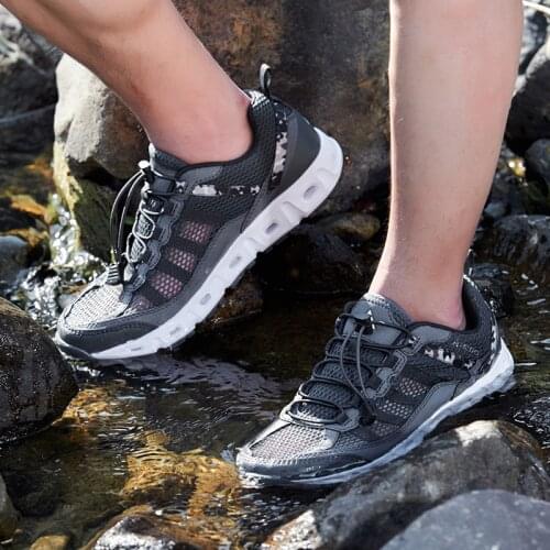 Summer Breathable Men Hiking Shoes Women Men Non-slip Camping Travel Sport Climbing Trekking Sneakers Quick-dry Water Shoes