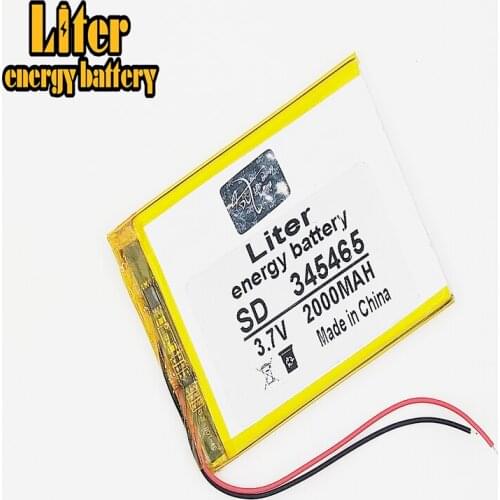 3.7V 2000mAh 345465 Lithium Polymer LiPo Rechargeable Battery cells For PAD GPS PSP Vedio