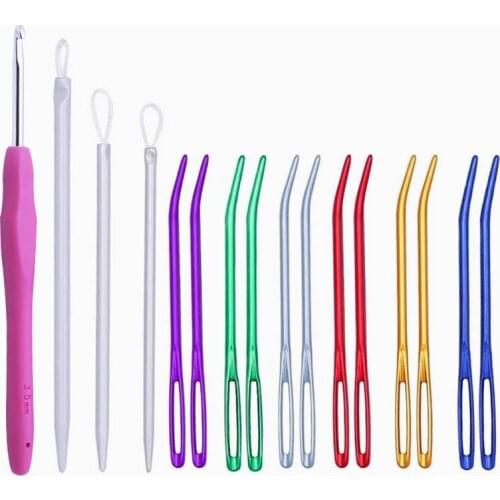 LMDZ Bent Tip Tapestry Needles for Crochet Large Eye Blunt Needles Yarn Sewing Needles Set for Knitting Crochet
