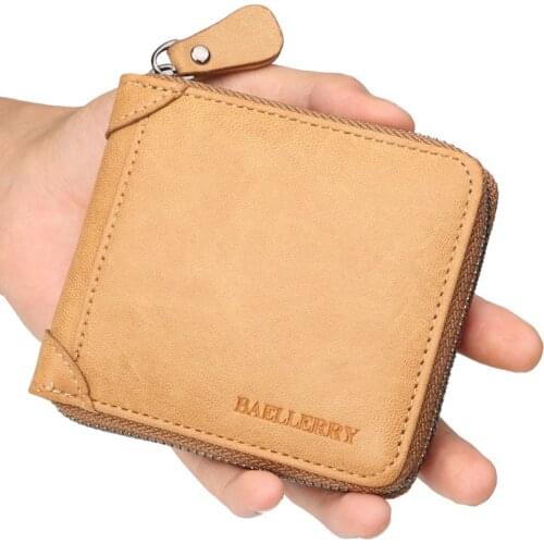 Mens Wallet Leather 2019 Fashion Short Multifunction Horizontal Casual Zip Pocket Card Holder Designer Purse Clutch Men Wallet