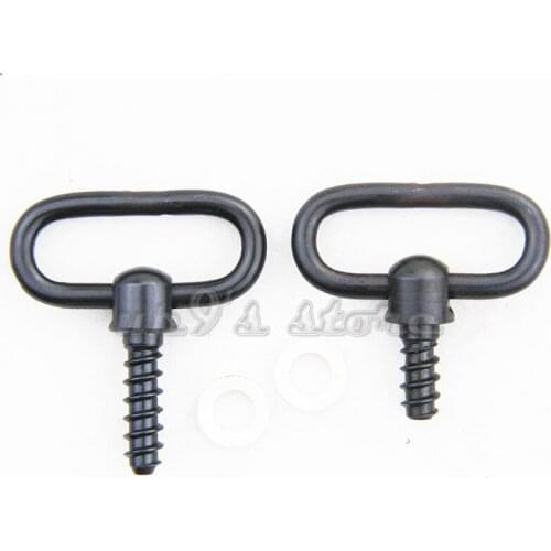 Gun Accessories Rifle Sling Mounting Set Steel 1" Swivels & Screw Stud Base + Washers Kit