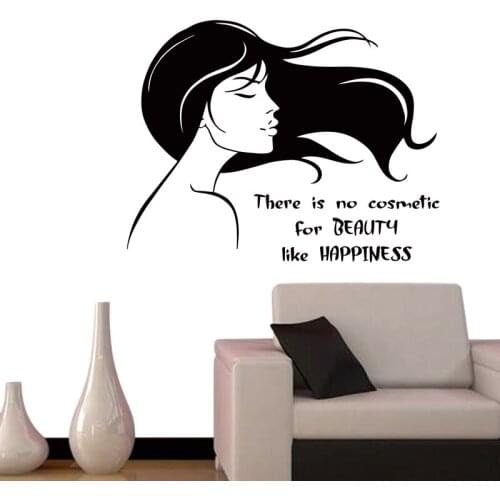 Hair Salon Sticker Beauty Salon Sex Girl Decal Haircut Posters Vinyl Wall Art Decals Decor Windows Decoration Mural M032