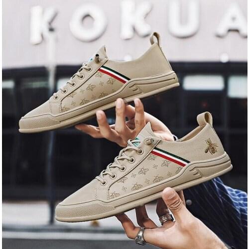 2021 new youth fashion casual shoes mens shoes sports shoes personality trend microfiber soft breathable student shoes tennis