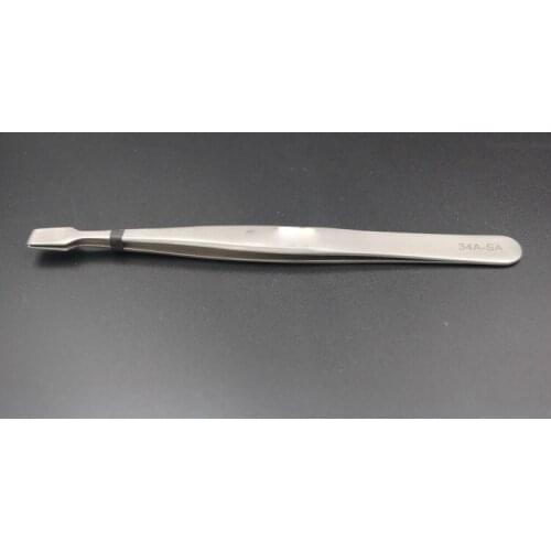 Tweezers for straight shovel head Electron microscope consumables Cost-effective flat-head tweezers