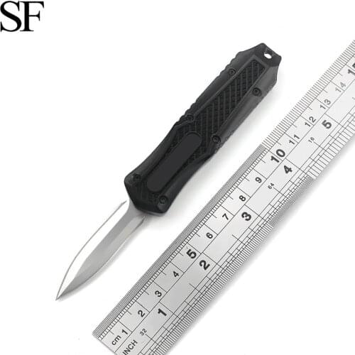 BM 4-Color Mini OTF Portable Quick-Opening Double Action Knife 440 Blade Non-Slip Handle Outdoor EDC Camping Multi-Function Tool