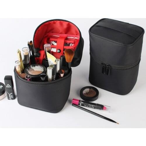 Portable Leather Makeup Brush Holder Cosmetic Case Storage Travel Makeup Bags Organizer Brush Holder Cosmetic Organizer