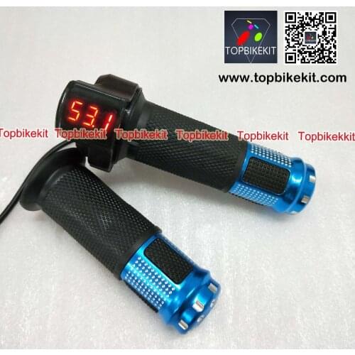 24V/36V/48V/60V/72V Ebike Twist Grips Throttle Handlebars with LED Display for ebike Electric bike E-Scooter Ebike Parts