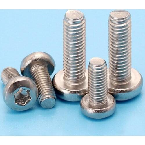 M4 Six lobe plum Round-Pan Head TORX machine screws 304 stainless steel bolts