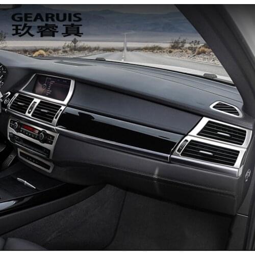 Car Styling interior Buttons panel frame Decoration Covers Trim Stickers For BMW x5 x6 e70 e71 stainless steel Auto Accessories