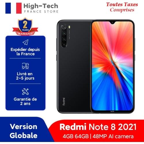 Xiaomi Redmi Note 8 2021 Global Version MTK Helio G85 4GB 64GB 48MP Quad Camera Smartphone Octa Core 6.3" FHD Screen 4000mAh